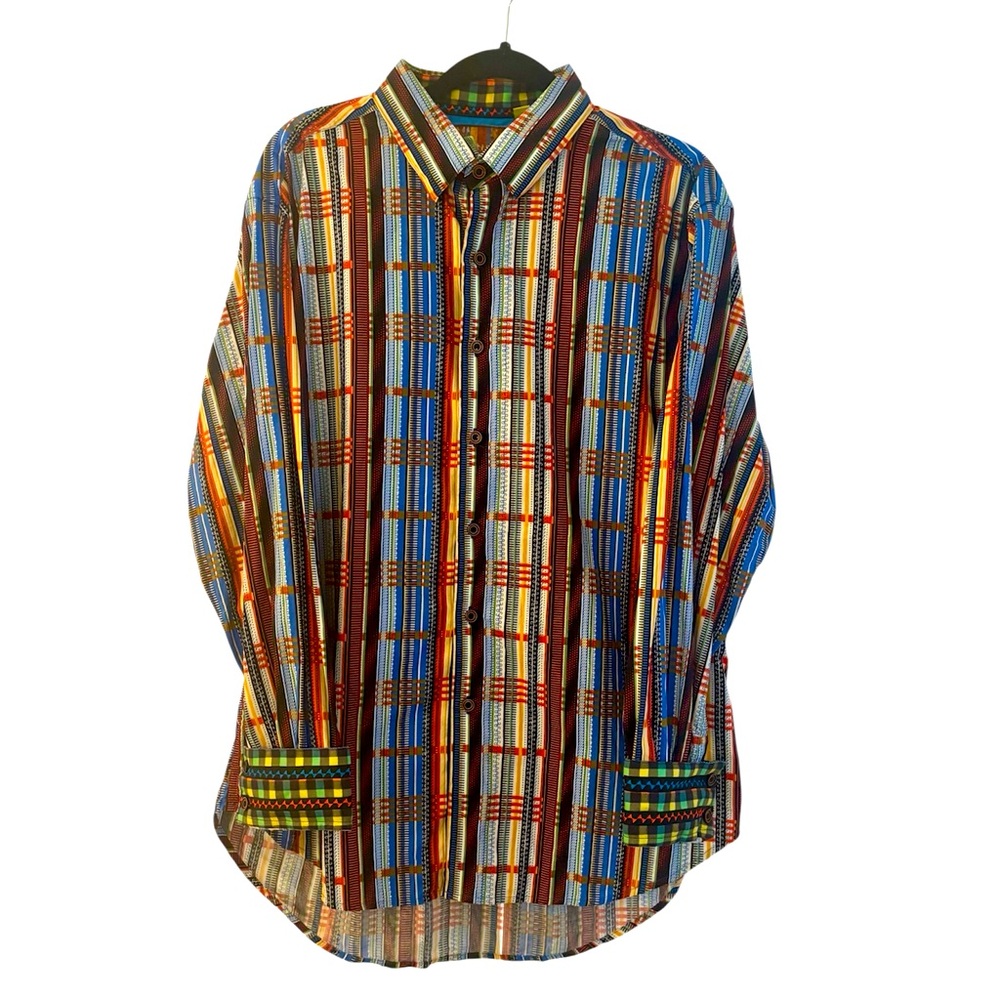🎉EUC Robert Graham Multicolor Striped Men's Shirt🎉